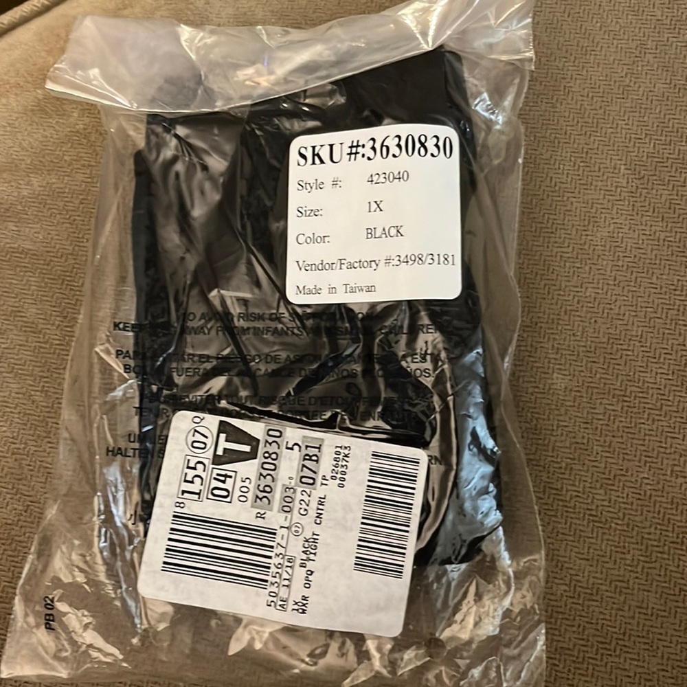 Lands End Black Adult Opaque Tights